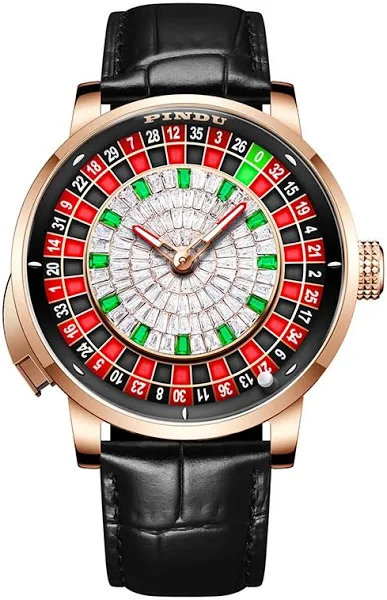 PINDU nowe zegarki NH35A przycisk ruletka szafirowe