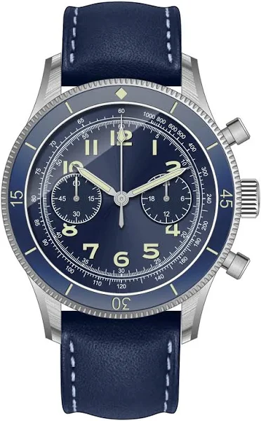 Hruodland New Fashion Casual męski zegarek kwarcowy szafirowe szkło Luminous brązowy skórzany pasek