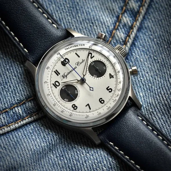 Tytanowy zegarek pilotażowy ST19 chronograf mechaniczne zegarki na rękę mężczyzn 40mm wojskowy