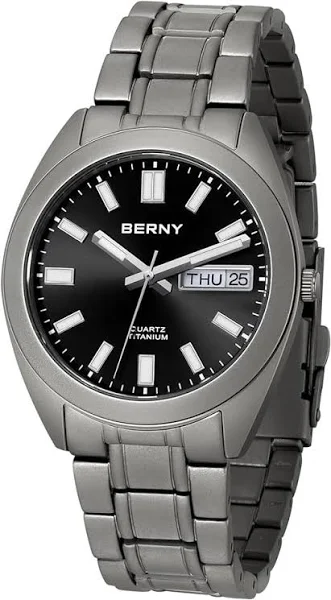 Zegarek Berny T2567MS-C Tytanowy Szafirowe szkło bransoleta Seiko VJ53