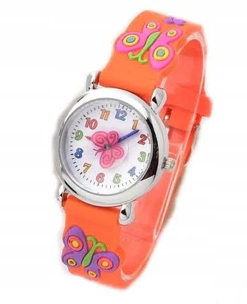 Zegarek Dziecięcy Dziewczęcy Analogowy Motylek 662
