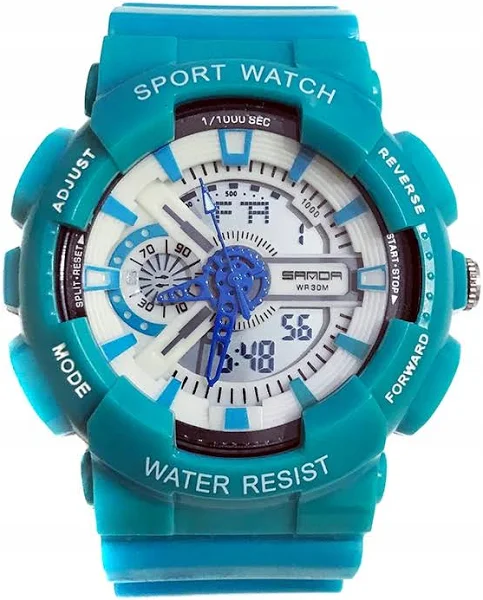 Zegarek męski Samoa pasek elektroniczny stoper data alarm 12/24