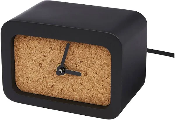 marka niezdefiniowana Zegarek biurowy Momento z funkcją ładowania indukcyjnego z wapienia 124307