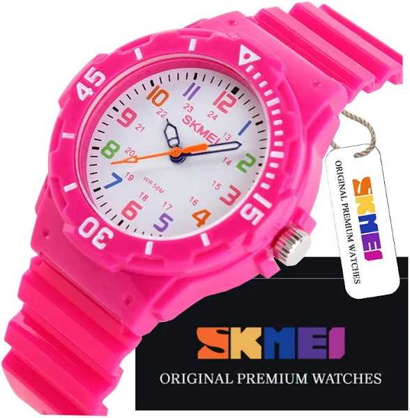 Kolorowy Zegarek Dziecięcy Skmei Wskazówkowy Dla Chłopaka Dziewczynki