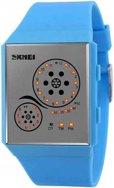 Zegarek damski Skmei binarny data Led
