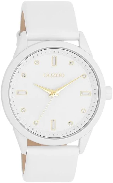 Zegarek damski Oozoo Timepieces analogowy skórzany biały UOC11354