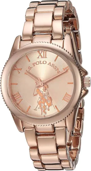 USA. Polo Assn. Srebrny zegarek kwarcowy damski z paskiem ze stopu
