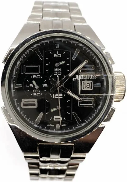 SAXO Srebrny męski zegarek z bransoletą Albatross ABDA16-2