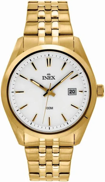 Inex Mens Gold White A12173D0I Kwarc Złoty