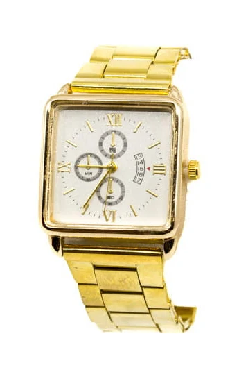 ZEGAREK ZŁOTA BRANSOLETA BIAŁA KWADRATOWA TARCZA CLASSY