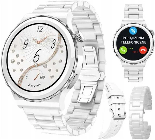 Smartwatch zegarek Damski Ceramiczny Rubicon