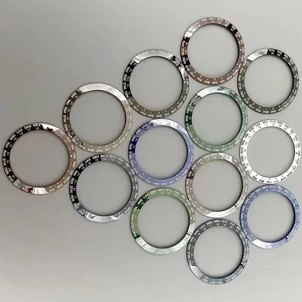 Blger nowa czarna biała zegarek ceramiczny ramka zielona barwiona wstawka dopasowana do