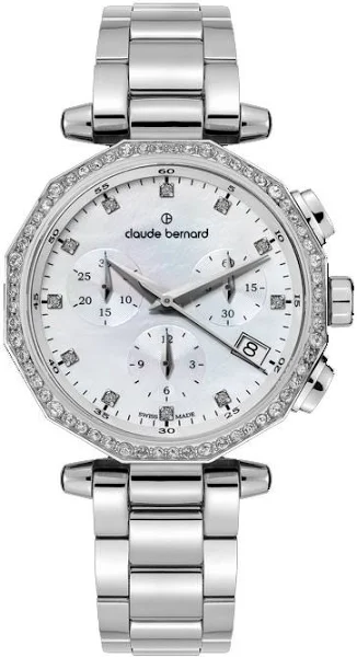 CLAUDE BERNARD DRESS CODE 10260 3M NAPN Zegarek damski z chronografem i datownikiem
