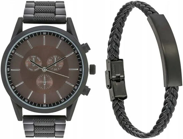 Bijou Brigitte Zegarek i bransoletka męska Dark Black 651915610