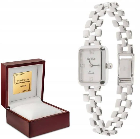 Złoty Zegarek Geneve Białe Złoto 585 Prezent Możliwy Grawer Na Odwrocie