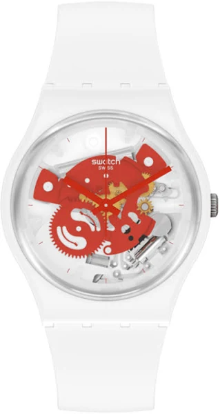 Zegarek Swatch So31w104 / Time to Red Small / damski / pasek