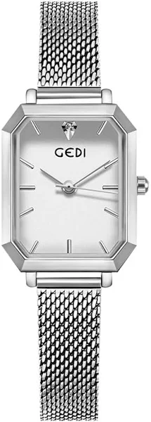 RORIOS damski analogowy zegarek kwarcowy kwadratowy tarcza ze stali nierdzewnej elegancki zegarek damski