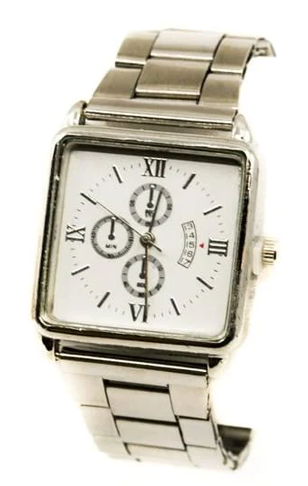 ZEGAREK SREBRNA BRANSOLETA BIAŁA KWADRATOWA TARCZA CLASSY