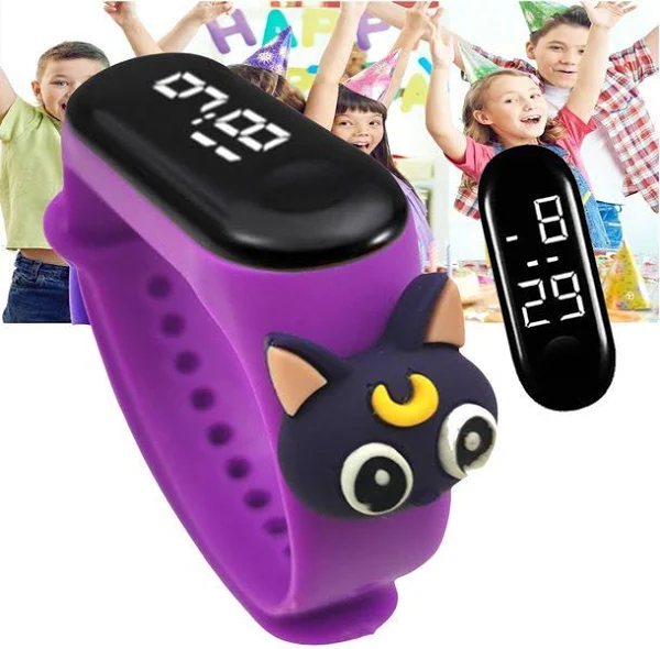 Zegarek Dla Dzieci Led Smartwatch Dotykowy Opaska Na Prezent Fioletowa Czar