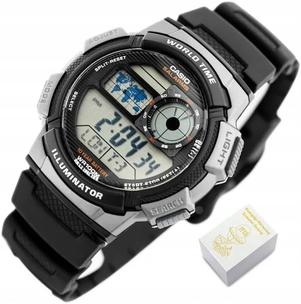 Zegarek Casio dla chłopca NA KOMUNIĘ BOX +GRAWER