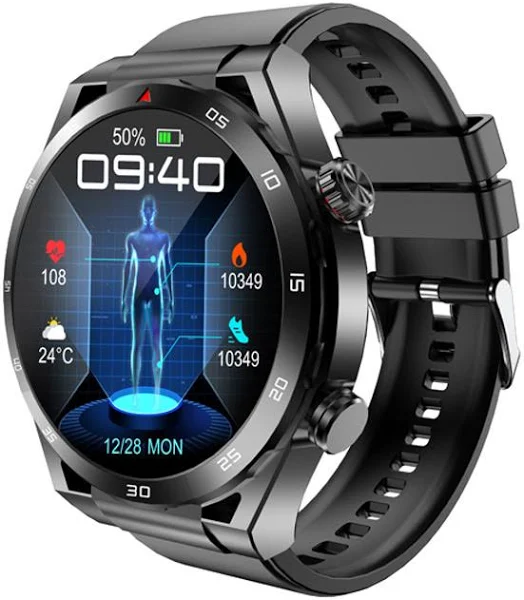 Smartwatch Kardiowatch Męski Glukoza Pomiar Cukru Ekg Grv Ciśnienie Menu Pl