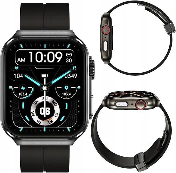 Smartwatch Z Funkcją Pomiaru Cukru Glukoza NX-15 Ciśnienie Menu Pl Watch