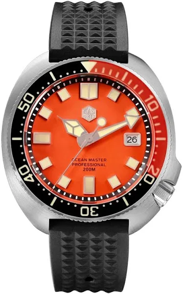 San Martin męski zegarek dla nurka 44MM ograniczony żółw automatyczny zegarek mechaniczny 200M