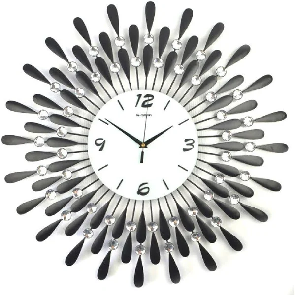 Duży nowoczesny metalowy elegancki zegar 1301
