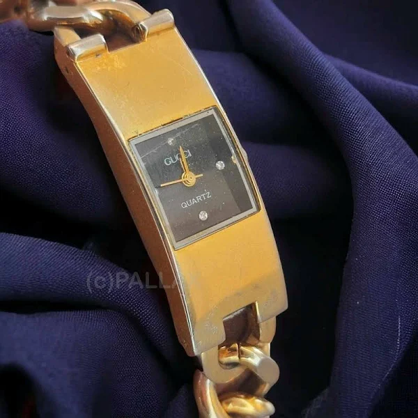 Vintage Gucci Damski Zegarek Na Rękę Stal Nierdzewna 1980-te Złoty