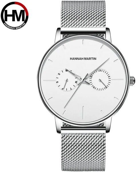 Hannah Martin męski zegarek kwarcowy 40mm wielofunkcyjny oryginalny mechanizm kwarcowy prosty biznes