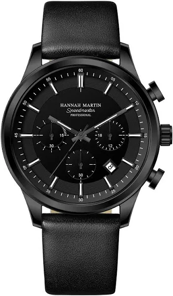 Hannah Martin marka męski zegarek wielofunkcyjna tarcza rozrządu Casual sportowy skórzany oryginalny