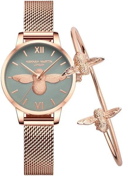 Hannah Martin 2023 nowych kobiet luksusowy zegarek z różowego złota 31mm klasyczna sukienka na co