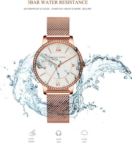 Hannah Martin Zegarki Damskie Diamentowe japońskie Zegarki kwarcowe Rhinestone Luksusowe Zegarki Damskie na co dzień