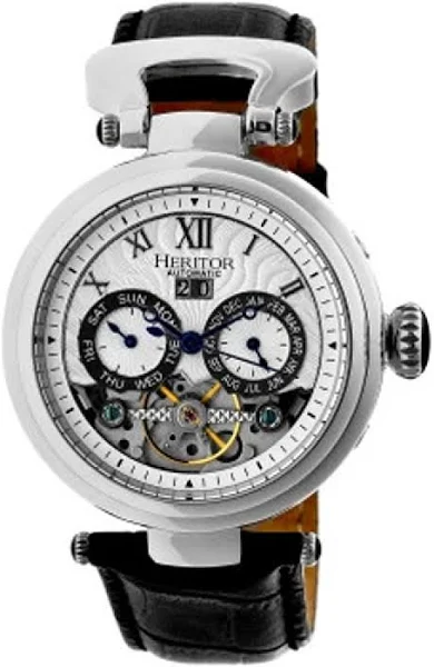 Heritor Zegarek automatyczny "Ganzi" w kolorze srebrno-czarno-białym rozmiar