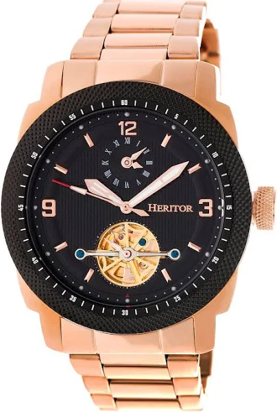 Heritor Helmsley Różowozłoto-Czarny - Zegarki na Ceneo.pl