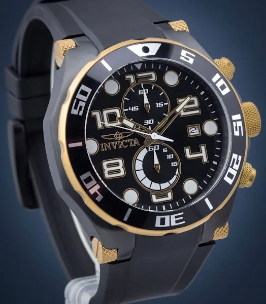 Invicta Watches, Pro Diver 15396 Men's Quartz Watch - 50mm Czarny, Mężczyzna, Rozmiar: One size