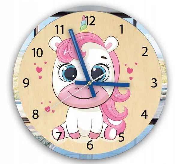 Zegar ścienny Jednorożeć verII dla dziecka