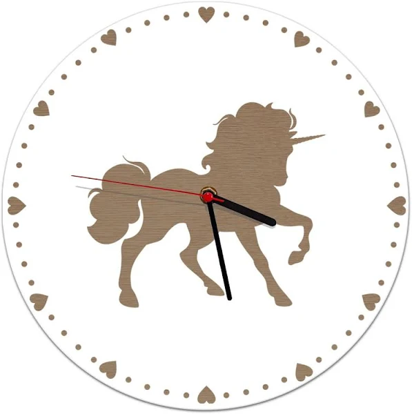 Zegar na ścianę do pokoju dziecka Zegar dziecięcy Jednorożec Dekoracja 40cm