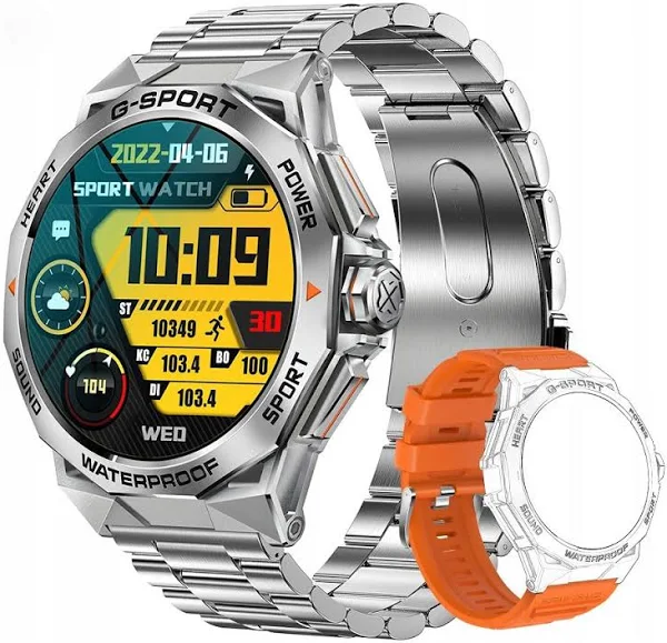 Smartwatch Jg Smart Smartwatch Męski Polskie Menu Srerbrny