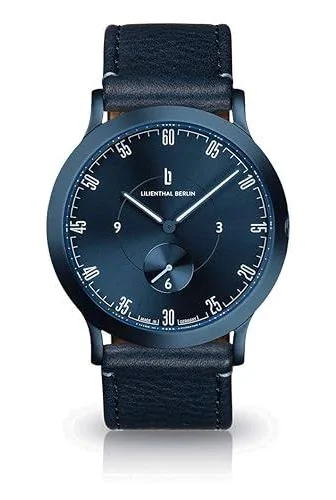 Lilienthal Berlin L1 Niebieski zegarek kwarcowy ze skórzaną opaską