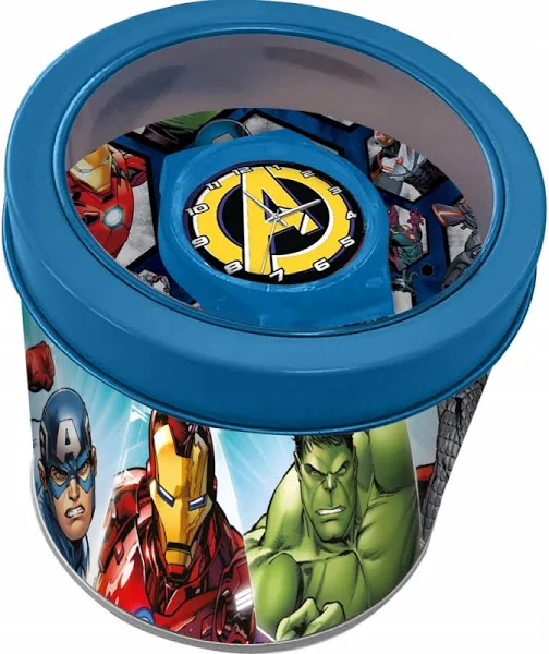 Zegarek analogowy w metalowym opakowaniu Avengers Kids