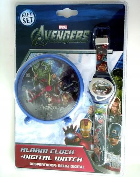 Avengers zegar budzik i zegarek na rękę