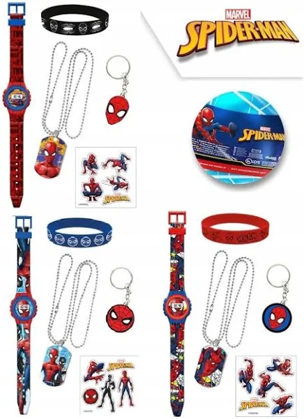 Zegarek cyfrowy z akcesoriami Spider-Man Mv15778 Kids Euroswan