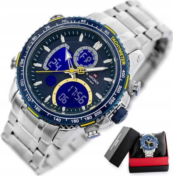 Zegarek Męski Naviforce Willis +box +grawer datownik budzik stoper minutnik