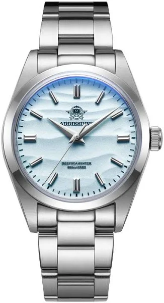 ADDIESDIVE 36mm Męski zegarek ze stali nierdzewnej Bubble Mirror Pot Cover Glass