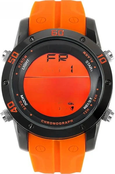 Moda zegarki mężczyźni pomarańczowy Casual cyfrowe zegarki sportowe LED zegar mężczyzna automatyczny