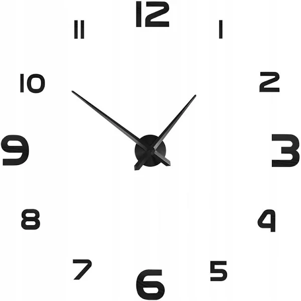 Zegar ścienny duży nowoczesny naklejany Diy