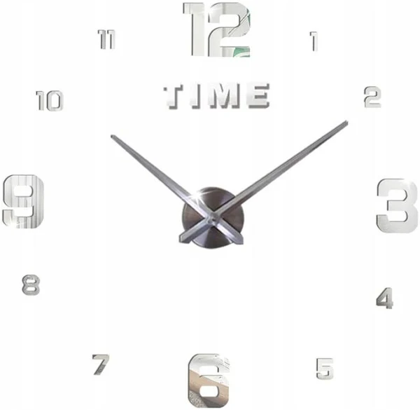 Zegar Ścienny Duży Diy Naklejany Na Ścianę Lustro