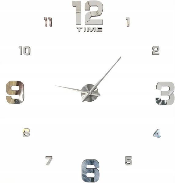 Zegar Ścienny nowoczesny naklejany na ścianę Diy