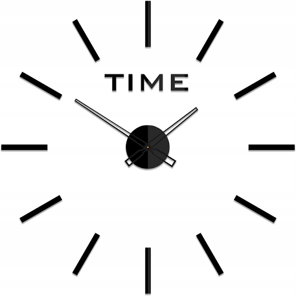 Wielki Naklejany zegar ścienny Nowoczesny na ścianę płynny mechanizm